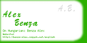 alex benza business card